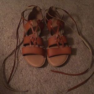 Old Navy Brown or Cognac Strappy Sandals